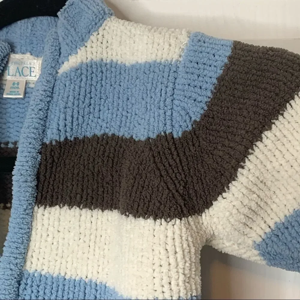 💕3 for $15💕 The Children’s Place Zip Up Blue Stripe Sweater